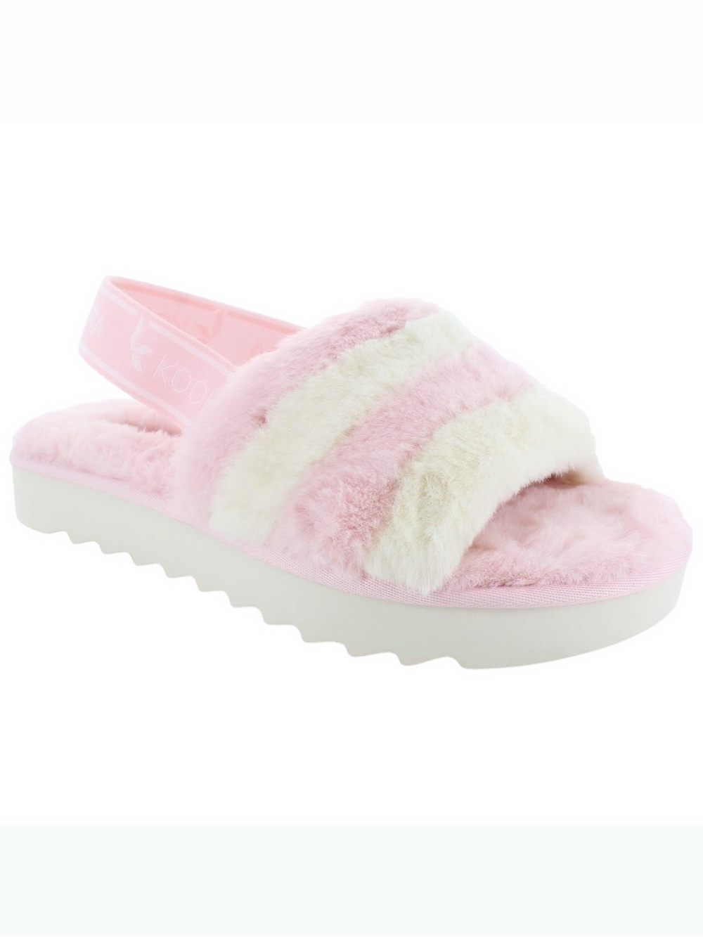 ✨ Koolaburra by UGG Fuzz'n Platform Sandals - Baby Pink/White - Size 8 - NIB